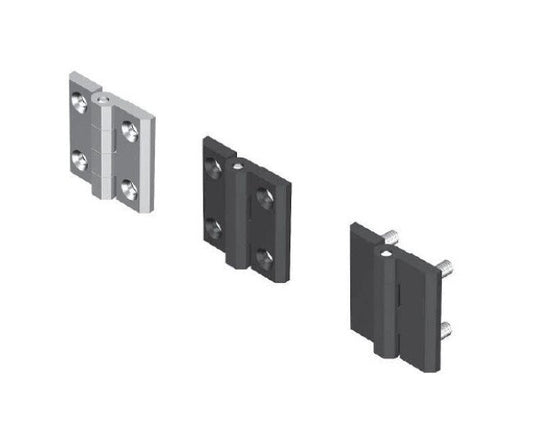 M8 Die-Cast Zinc Chrome Plated Screw-On Hinge - Image 1