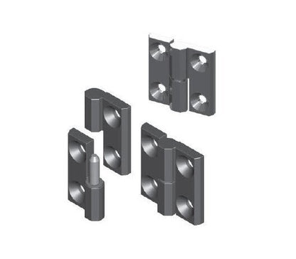 All Electronics Hardware Left Chrome Plated Screw-On Hinge - Image 1