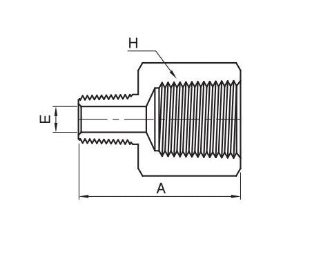 IRA Series 3/8" Male to 3/4" Female Reducing Adapter Fitting - Image 2