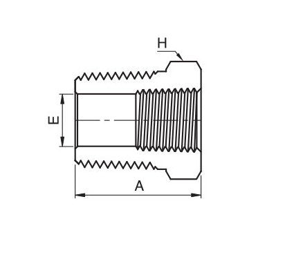 1/2in Male to 1/8in Female Reducing Hex Bushing Fitting - Image 2