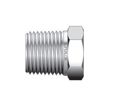 1 Inch Male to 1/4 Inch Female NPT Reducing Hex Bushing Fitting - IRHB Series - Image 1