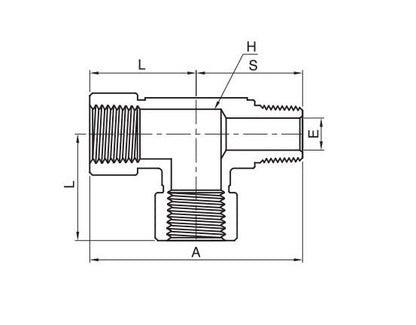 3/4 Inch IRT Series Run Tee Fitting with NPT Threads - Image 2