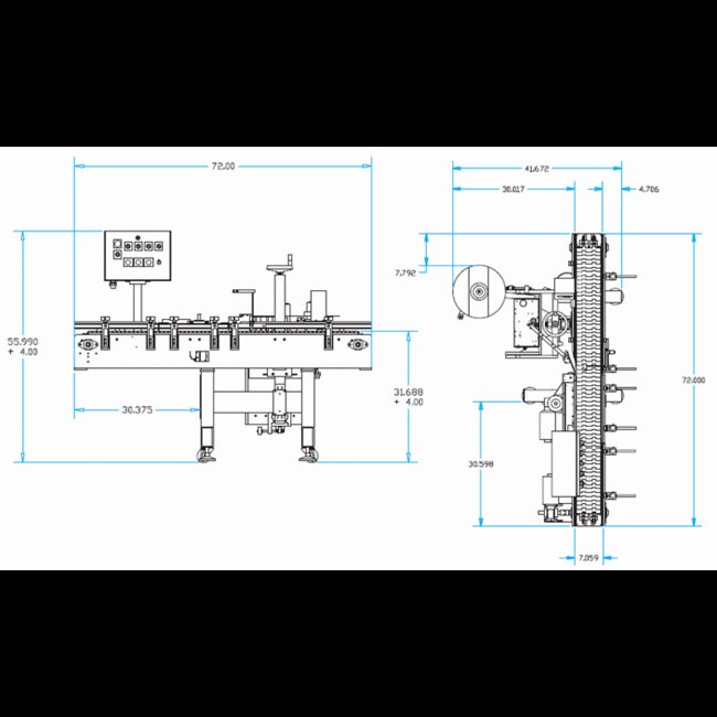 2" Black GF-PP Simplex Basket Strainer with FPM O-Rings and Flanged End Connections - Image 2