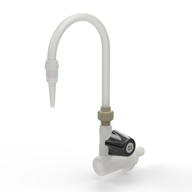 Natural Polypro Swivel Lab Faucet, Wall Mount, 3/8" Inlet - Image 1