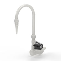 PVDF Wall Mount Swivel Lab Faucet with Duraline Control Valve