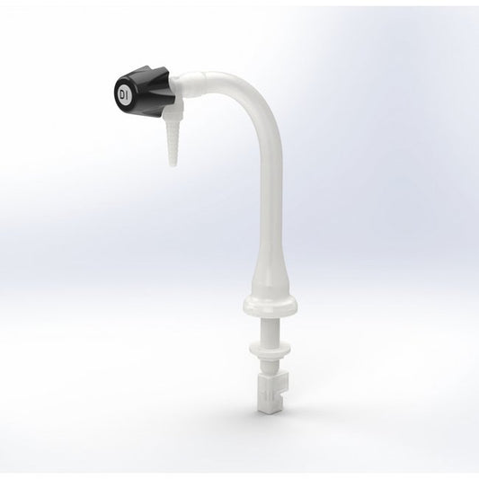 Duraline DI Water Lab Faucet, Natural Polypropylene, Deck Mount, 3/8" Fem NPT, PTFE Seals - Image 1
