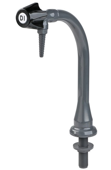 Duraline DI Water Lab Faucet - Deck Mount PVC with Removable Serrated Barb Tip Outlet - Image 1