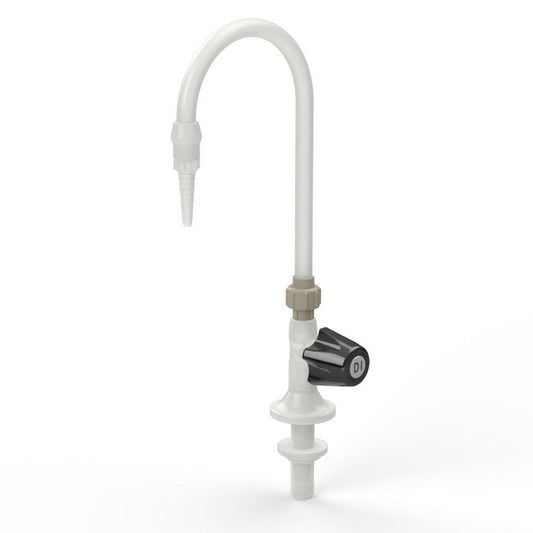 Natural Polypropylene Lab Faucet with Duraline Control Valve - Deck Mount - Image 1