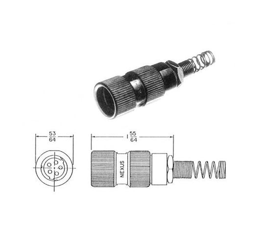 MIL-C-55116 Shielded Audio Plug with Solder Contacts - Image 1