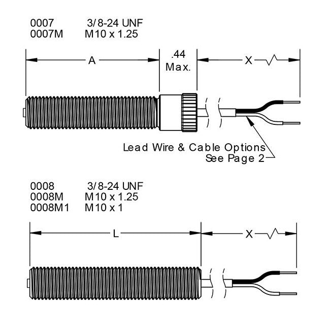 Spectec M10 Lead Wire Magnetic Variable Reluctance Speed Sensor - Image 2