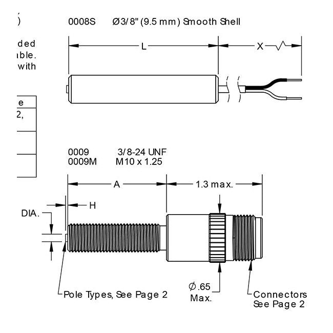 Spectec M10 Lead Wire Magnetic Variable Reluctance Speed Sensor - Image 3