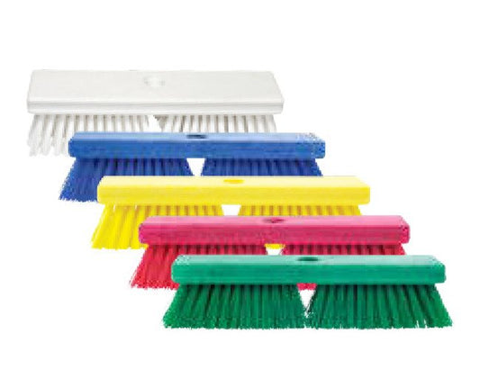 Tanis® 3/4 Inch Red Deck Brush - 10 Inch Handle - Image 1