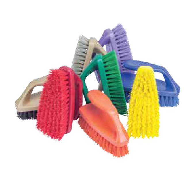 Tanis® 1-1/4in Yellow Filament Iron Style Scrub Brush - Image 1