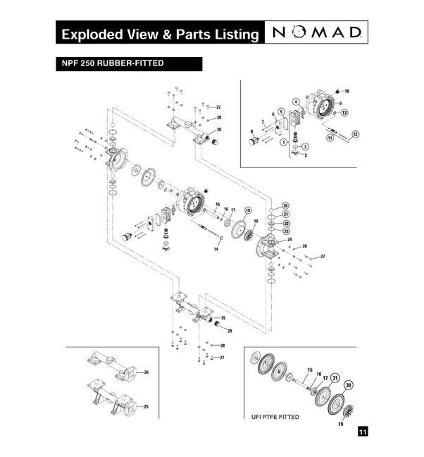 NOMAD® 1" Stainless Steel Pwr-Flo™ AODD Pump w/ Nordel®/EPDM Diaphragm - Image 2