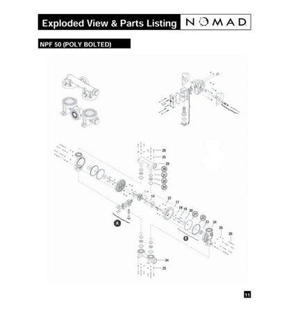 NOMADÂ® PWR-FLOâ¢ 2" Polypropylene AODD Pump with HytrelÂ® UFI Diaphragm - Image 3