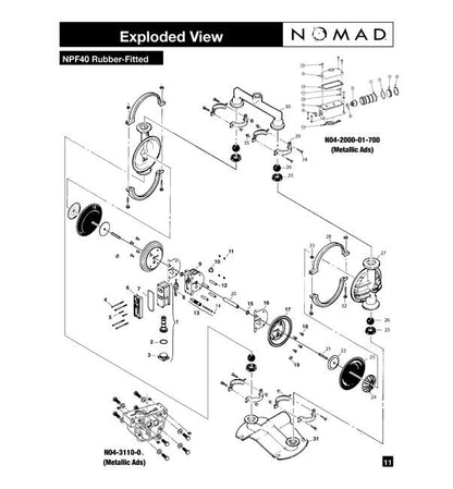 NOMADÂ® 1 1/2" BSP PWR-FLOâ„¢ AODD Pump - Aluminum with HytrelÂ® Diaphragm - Image 2