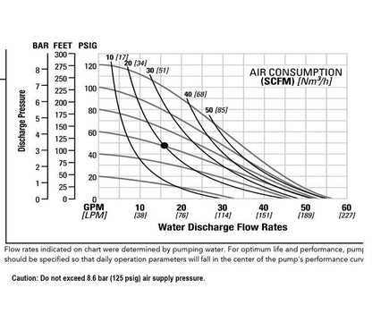 1" Stainless Steel Pwr-Flo™ AODD Pump with Hytrel® Diaphragm - Image 3