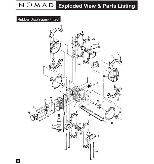 1/2" Stainless Steel Pwr-Flo™ AODD Pump with Buna Diaphragm - Image 2