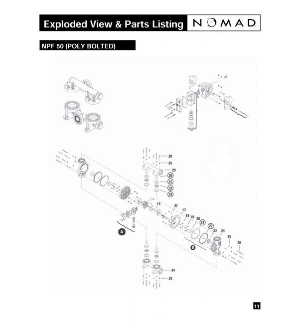 NOMAD 2" Polypropylene Pwr-Flo AODD Pump with Neoprene Maxi-Flex Diaphragm - Image 3