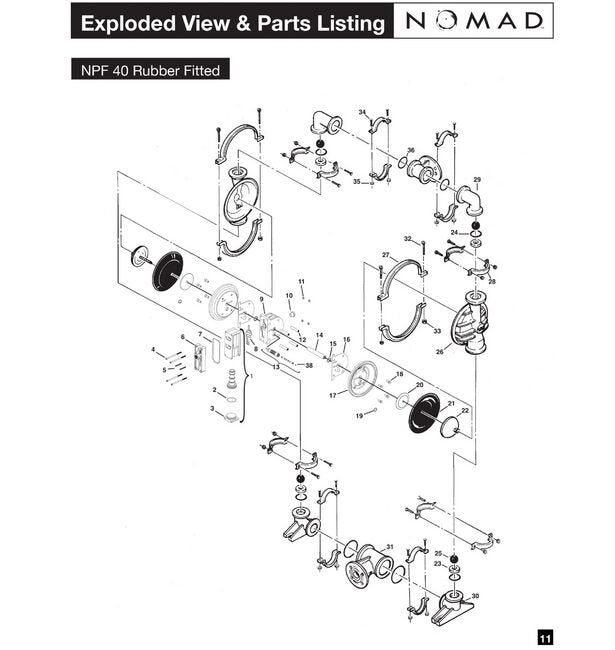 NOMAD PWR-FLO 1 1/2" Polypropylene AODD Pump - Image 2