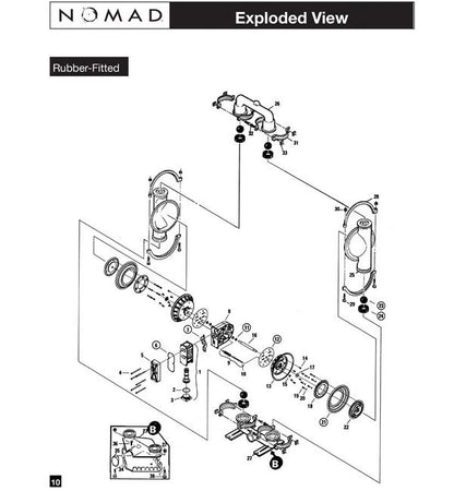NOMAD® PWR-FLO™ 3" Aluminum AODD Pump with Nordel®/EPDM Diaphragm - Image 2