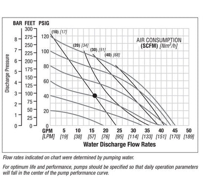 NOMAD PWR-FLO 1" Aluminum AODD Pump with PTFE Diaphragm - Image 2