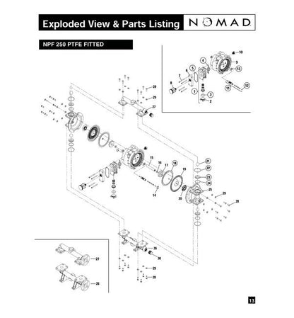 NOMAD PWR-FLO Stainless Steel AODD Pump with PTFE-UFI Santoprene Diaphragm - Image 2