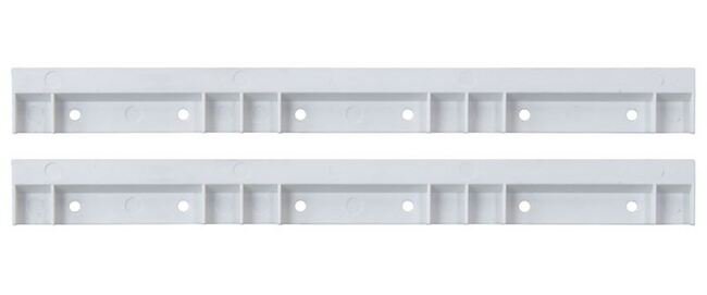 Durable Heavy Duty Shelving Rails - White, Set of 2 - Image 1
