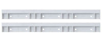 Durable Heavy Duty Shelving Rails - White, Set of 2