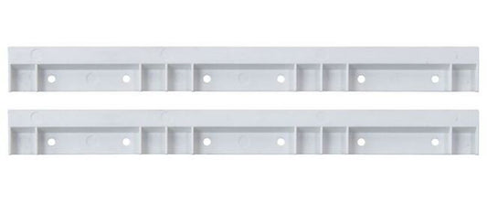 Durable Heavy Duty Shelving Rails - White, Set of 2 - Image 1
