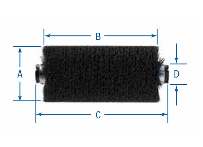 Tanis RB Series 8"x18" Conveyor Cylinder Brush - Image 2