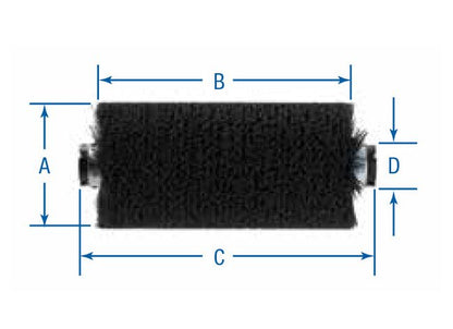 Tanis RB Series 8-Inch Diameter Conveyor Cylinder Brush - Image 2