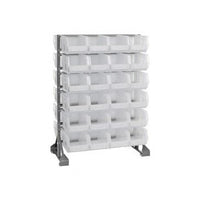 Industrial Steel Shelving System with 48 QUS240 Bins