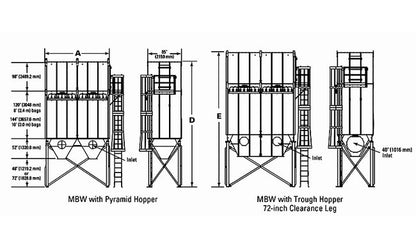 Donaldson Torit MBW Modular Baghouse Dust Collector 2598 sq ft - Image 2