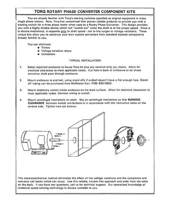 Torq Rotary Phase Converter Kit for 3 Phase Motors - Image 2