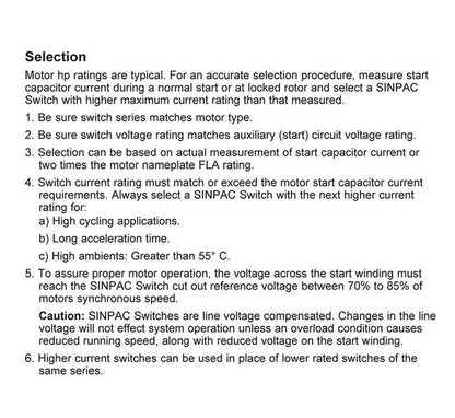 SINPAC® Dual Voltage Motor Switch - 230VAC - Image 5