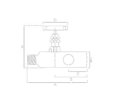 Carbon 1/2 Inch Multi-Port Needle Valve, 10000 psi - Image 2