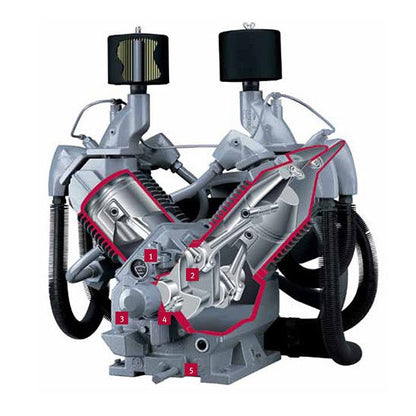 Gardner Denver™ PL15A Horizontal Tank-Mounted Pressure Lubricated Air Compressor - Image 1