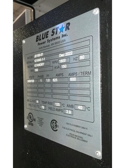 Blue Star Power Systems 150 kW Diesel Generators with John Deere Engine - Image 4