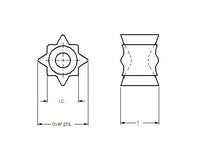 Ultra-Met Star Cutting Tool Insert, 0.302/0.312 in Thickness