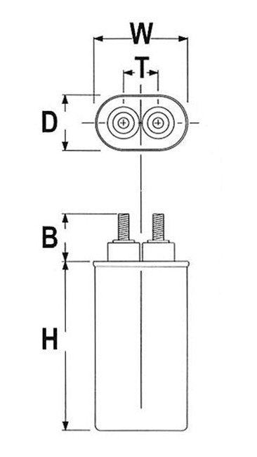 CC Series Oil-Filled Drawn Oval Capacitor - Image 2