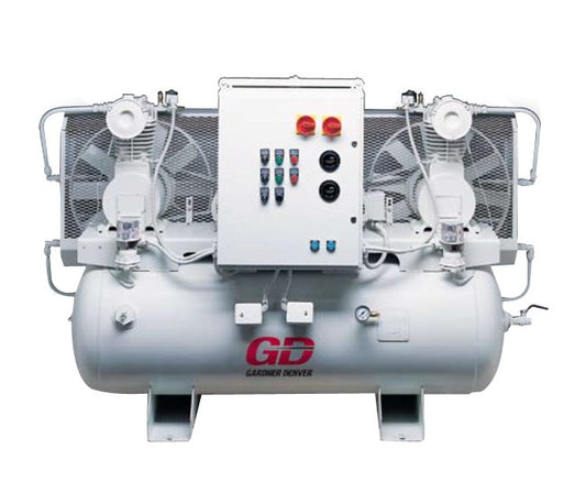 PureAir II Oil-Less Air Compressor - 8.2 ft³/min Duplex Tank-Mounted - Image 1