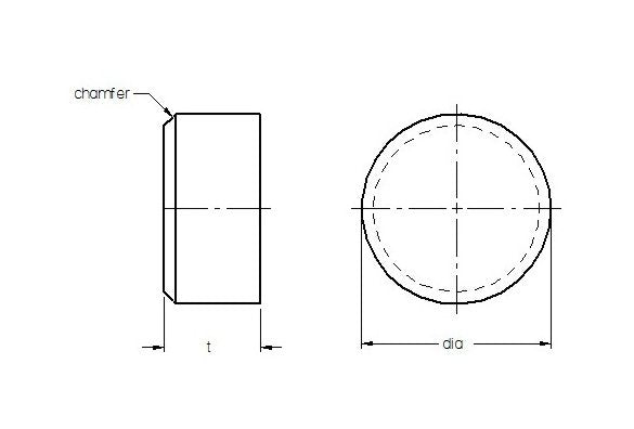 Ultra-Met Round Wear Button Cutting Tool Insert, 0.370 Inch Diameter - Image 1