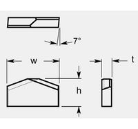 Industrial Grade Roof Bit with Varied Thickness, Hole 0.745 / 0.775 in