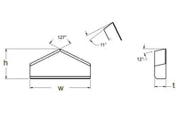 1.125 Inch Symmetrical Apex Cutting Tool Insert