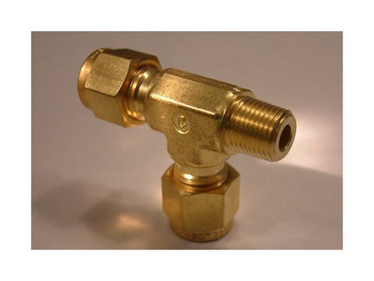 Bird Precision RB82703 Series Brass Orifice Compression Tee Fitting - Image 1