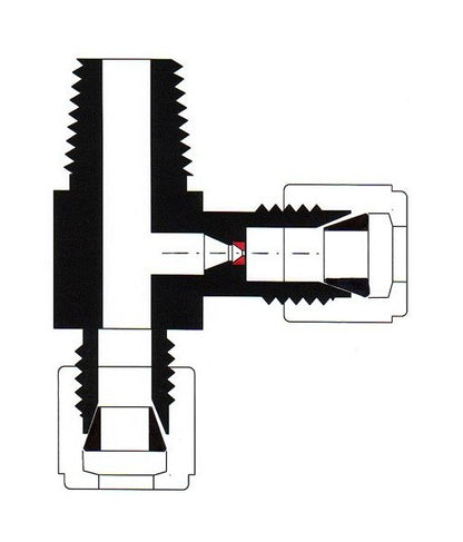 RB82703 Series Brass Tee Compression Orifice Fitting - Image 2