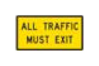 High-Visibility W-Series Black on Yellow Warning Sign 90x48 in. - Image 1