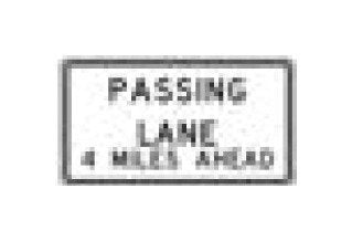 R-Series Black on White Regulatory Sign, 78 x 42 in - Image 1