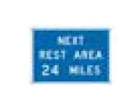 White on Blue Conventional Road Guide Sign - D Series - Image 1
